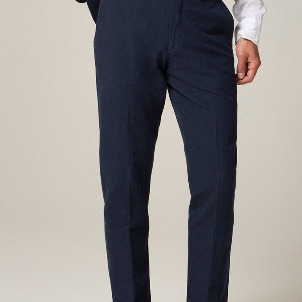 Ludlow (slim-fit) Navy Blue Linen Suit Pants